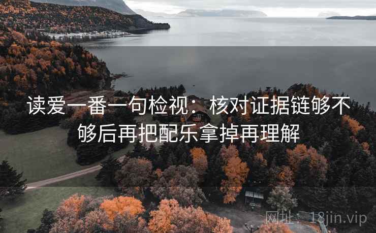 读爱一番一句检视：核对证据链够不够后再把配乐拿掉再理解