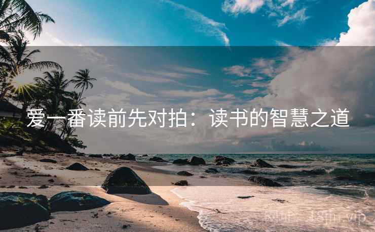 爱一番读前先对拍:读书的智慧之道 第2张 爱一番读前先对拍:读书的智慧之道 第2张